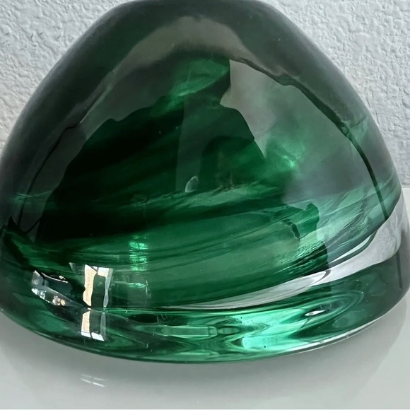 Kosta Boda ATOLL Swirl Votive Green 2 3/8" x 4 3/8" Candle Holder Sweden EUC - Picture 3 of 5